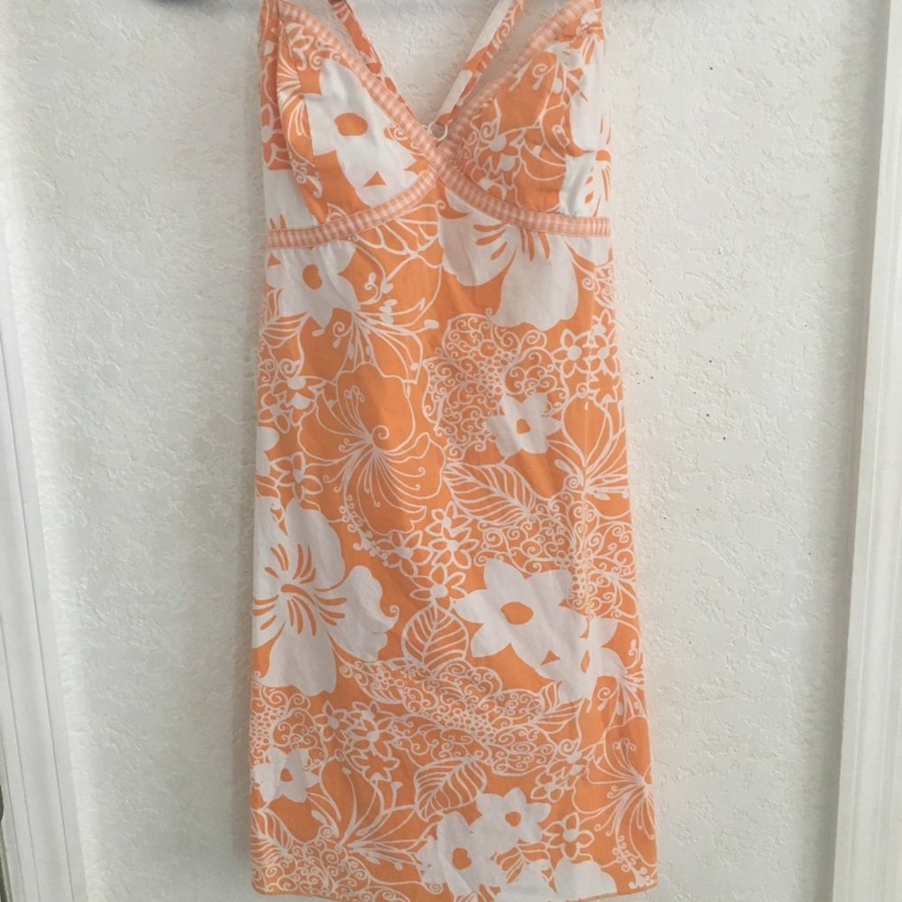 [roxy] orange and white floral summer dress!